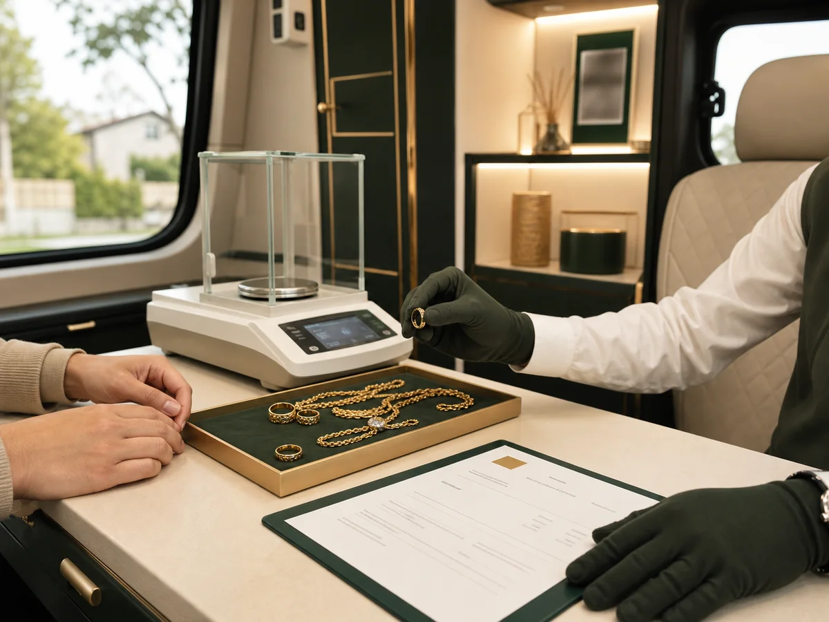 Guldvärdering i mobil värderingsbil